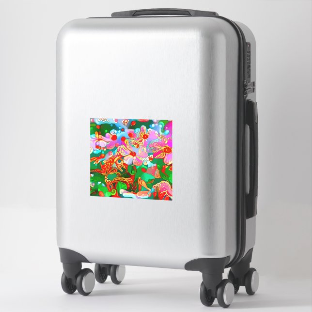 Mod und Groovy 60's Style Blume Art Sticker (Koffer)