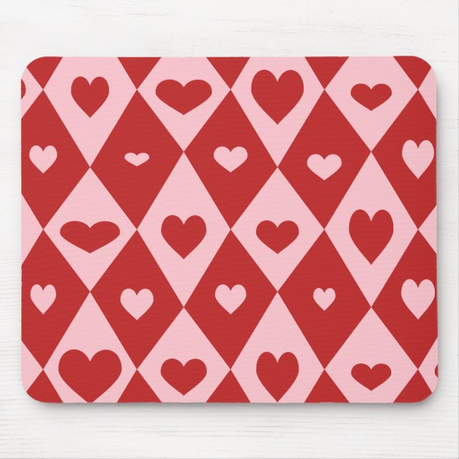 Mod Valentine Hearts Mousepad (Vorne)