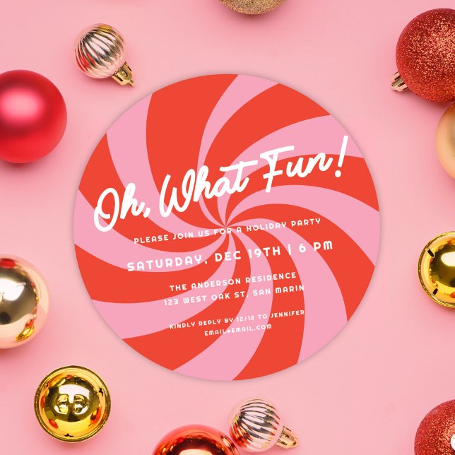 Mod Wavy Retro Weihnachten Rosa Feiertag Party (Von Creator hochgeladen)