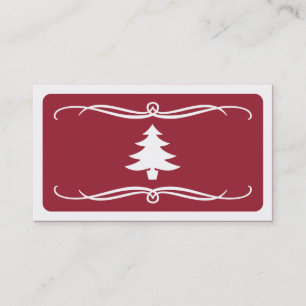 Mod Weihnachtsbaum (Farbe anpassbar) Visitenkarte