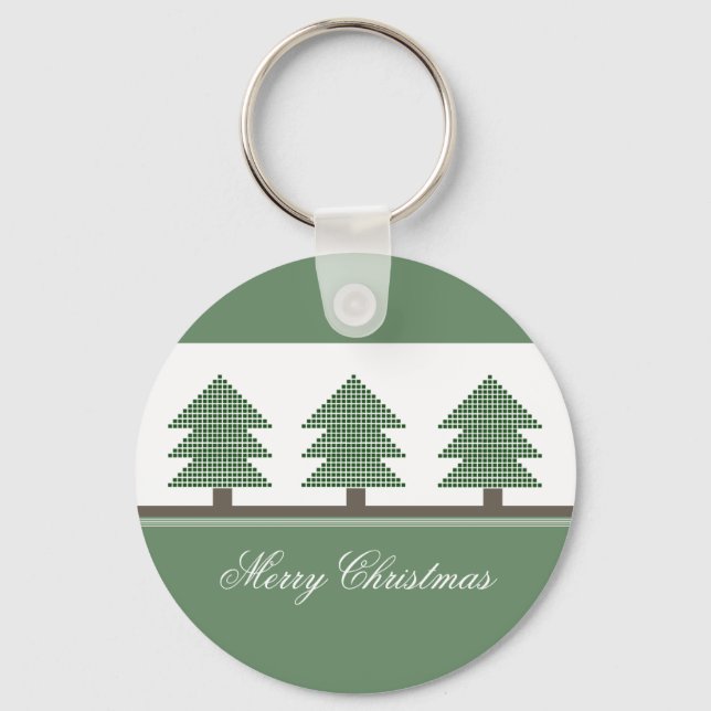 Mod Weihnachtsbäume Schlüsselanhänger (Vorderseite)