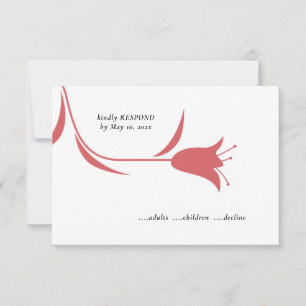 MOD WEIN TULIP WEDING RSVP KARTE