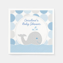 Mod Whale Baby Boy Dusche Blau & Grau