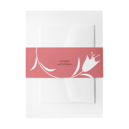 MOD WHITE TULIP WEDD EINLADUNGSBANDEROLE