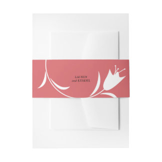 MOD WHITE TULIP WEDD EINLADUNGSBANDEROLE