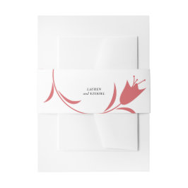 MOD WHITE TULIP WEDD EINLADUNGSBANDEROLE