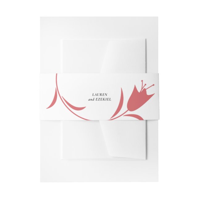 MOD WHITE TULIP WEDD EINLADUNGSBANDEROLE (Vorderseite Beispiel)