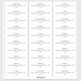 MOD YELLOW TULIP WEDD Address Labels