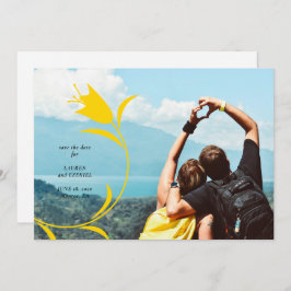 MOD YELLOW TULIP WEDD SPEICHERN DAS DATUM EINLADUNG