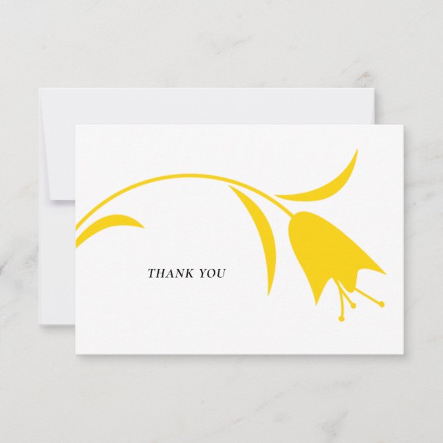 MOD YELLOW TULIP WEDDING DANKESKARTE (Vorderseite)