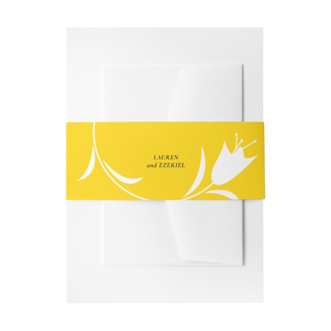 MOD YELLOW TULIP WEDDING EINLADUNGSBANDEROLE (Vorderseite Beispiel)