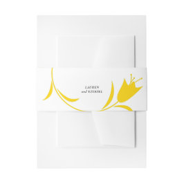 MOD YELLOW TULIP WEDDING EINLADUNGSBANDEROLE
