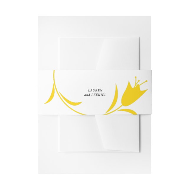 MOD YELLOW TULIP WEDDING EINLADUNGSBANDEROLE (Vorderseite Beispiel)