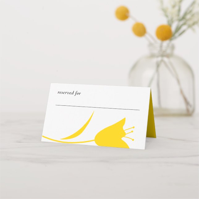 MOD YELLOW TULIP WEDDING PLATZKARTE (Vorderseite)