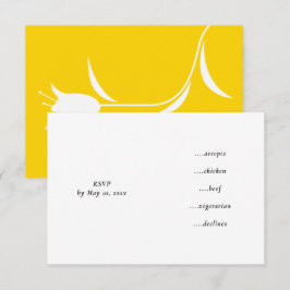 MOD YELLOW TULIP WEDDING RSVP KARTE