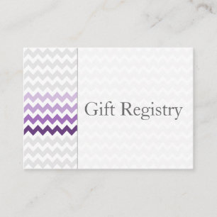 Mod Zickzack lila Ombre Gift Registry Cards Begleitkarte