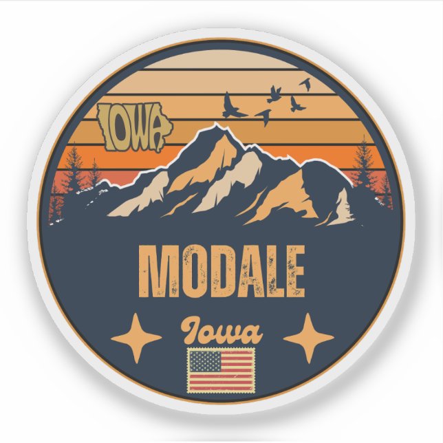 Modale, Iowa Aufkleber (Vorderseite)