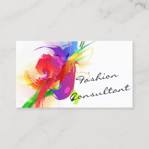 Mode Abstrakt Lorikeet-Farbspritzer Visitenkarte