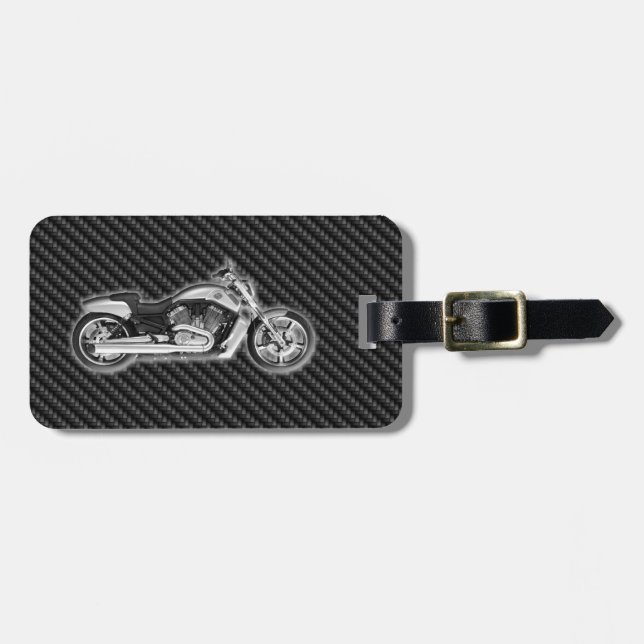 Mode-Accessoire Kohlenstoff Harley Motorrad-3D Gepäckanhänger (Vorderseite horizontal)