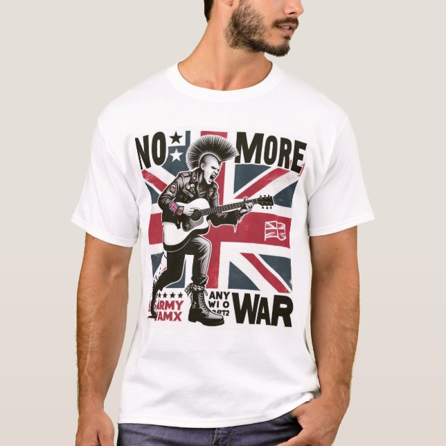 Mode anti-guerre T-shirt de base pour hommes (Devant)