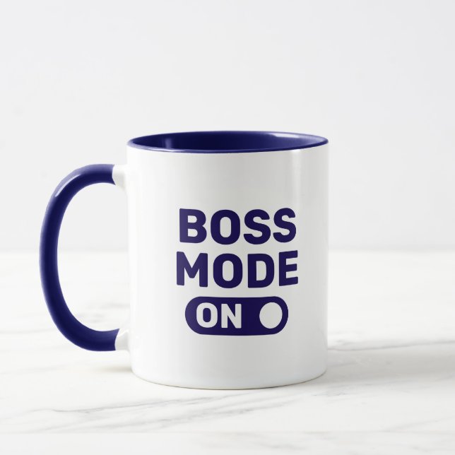 Mode basse Typographie Bleue Tasse de café (Gauche)