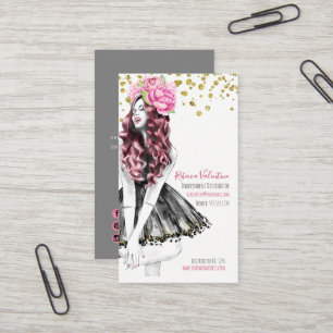 Mode Bekleidungskosmetik Salon Business Card Visitenkarte