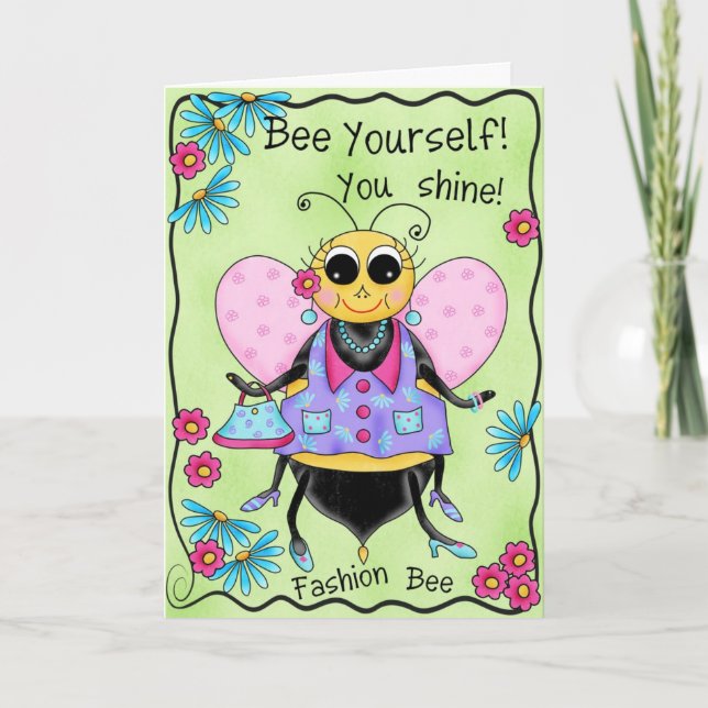 Mode-Bienen-launische Honig-Bienen-Kunst-alles Karte (Vorderseite)