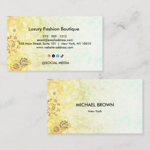 Mode-Boutique Gold Elegante Visitenkarte