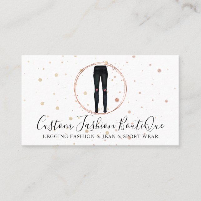 Mode-Boutique Houses Leggings Visitenkarte (Vorderseite)