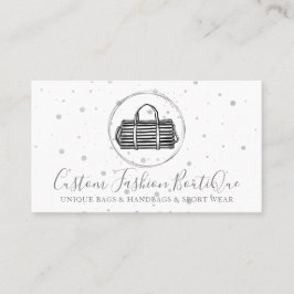 Mode Boutique Silver Tasche Tasche gestreift Visitenkarte