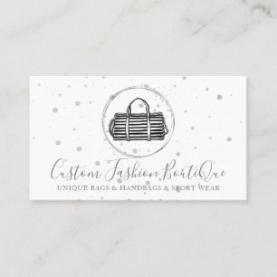 Mode Boutique Silver Tasche Tasche gestreift Visitenkarte