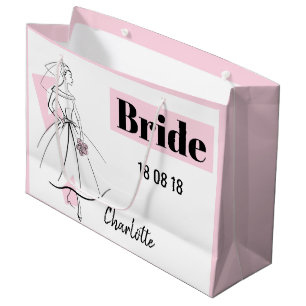 Mode Bride Pink Bride Geschenktasche große rosa Geschenktüte