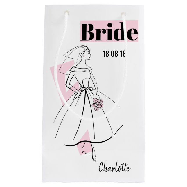 Mode Bride Pink Bride Geschenktasche klein Kleine Geschenktüte (Vorderseite)