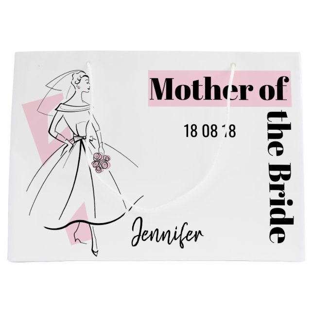Mode Bride Pink Mutter der Bride groß Große Geschenktüte (Vorderseite)