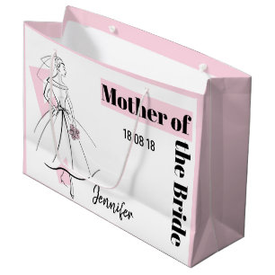 Mode Bride Pink Mutter der Bride groß rosa Große Geschenktüte
