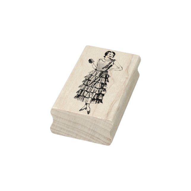 Mode-Briefmarke aus Kautschuk der 30er Jahre Gummistempel (Stempel)
