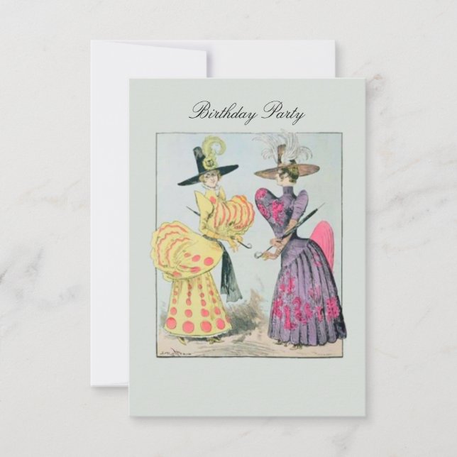 Mode caricature ~ Invitations / RSVP (Devant)