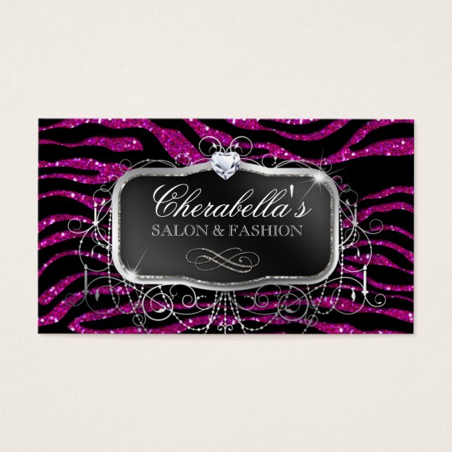 Mode Carte cadeau ongle Salon Zebra Parties scinti (Devant)