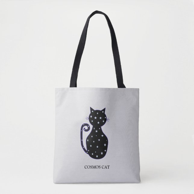 Mode Cosmos Cat Tote Bag Tasche (Vorderseite)