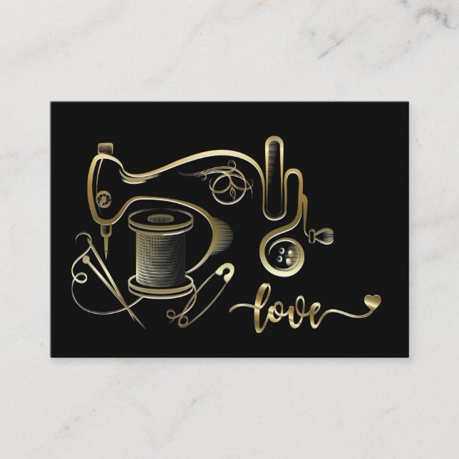 Mode, couture, Carte de visite Seamstress Version (Devant)