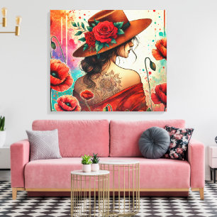 Mode Dame Leinwanddruck