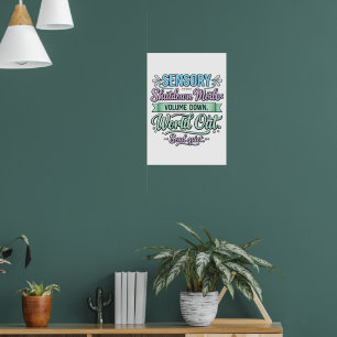Mode d'arrêt sensoriel : Affiche autistique de réd