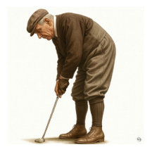 Mode de golf des années 1920 - Impression d'art