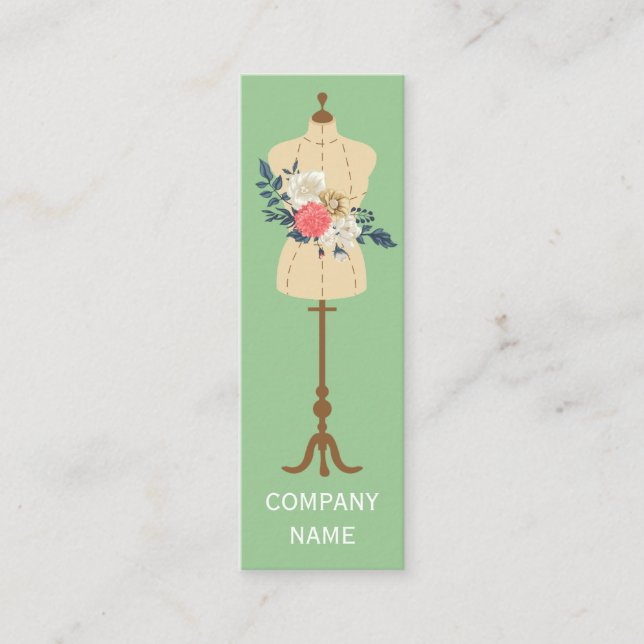 Mode Design Kleidung Making Kleidung Mannequin Mini Visitenkarte (Vorderseite)