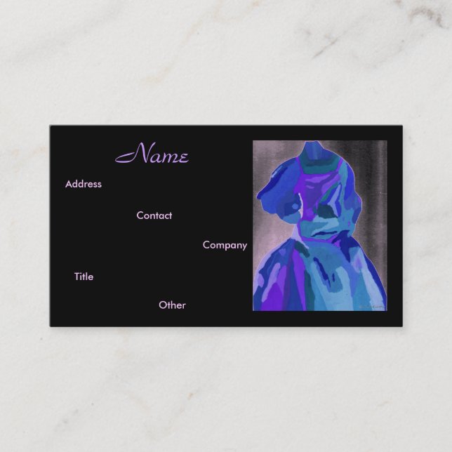 Mode Designer Blue II Business Card Visitenkarte (Vorderseite)