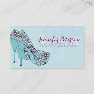 Mode-Designer Elegant Stiletto Schuhe mit floralen Visitenkarte
