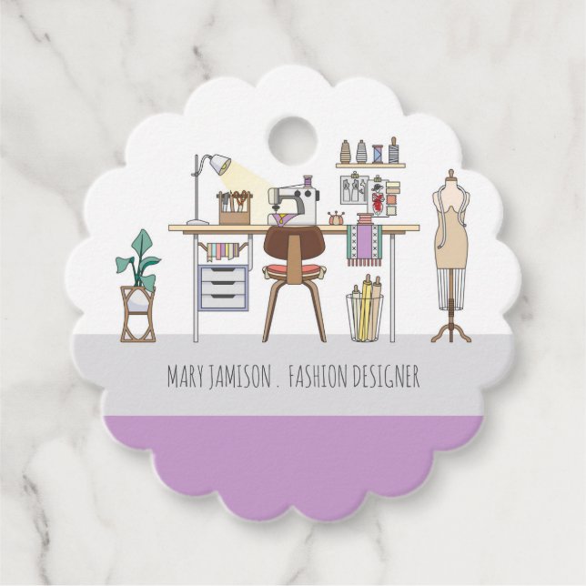 Mode-Designer oder Bekleidungsgeschäft Geschenkanhänger (Vorderseite)