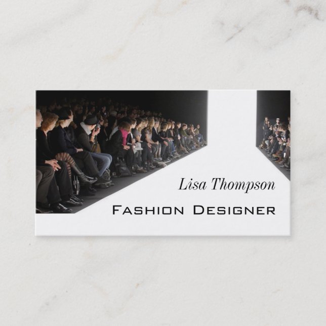Mode-Designer-Podium-Modell-Stylist-Show Visitenkarte (Vorderseite)