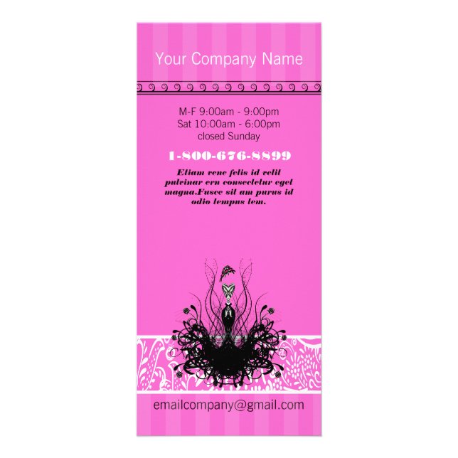 Mode Diva Einladungen, Flyer und Aufkleber Werbekarte (Vorne)