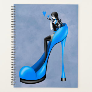 Mode-Diva in Stiletto Blau Planer